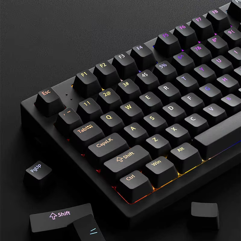 Gaming Accessories Aesthetic - 130+ Teclas Pretas Personalizadas Double Shot
