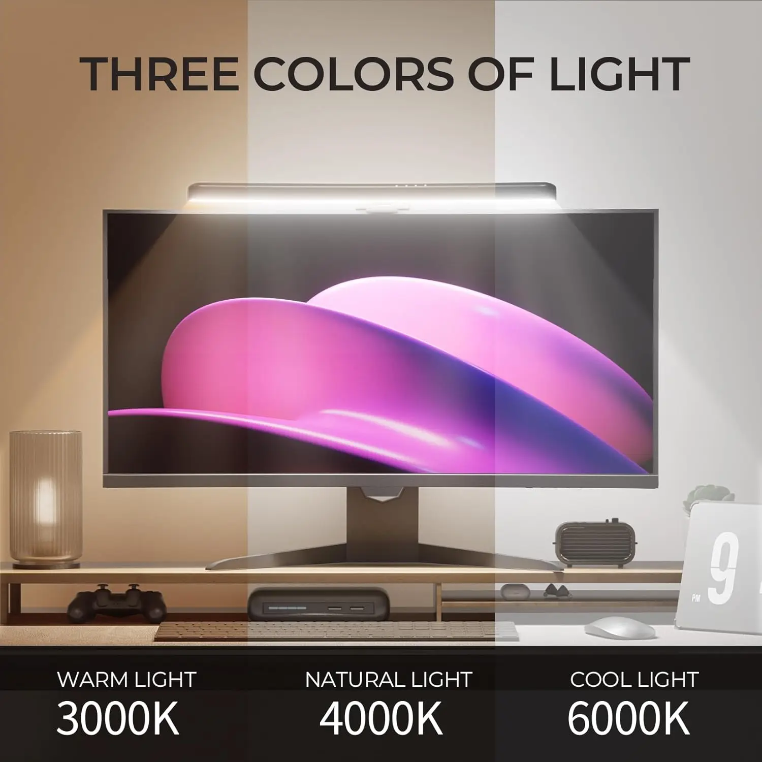 Barra de luz curvada para moni - Gaming Accessories Led avaliação e preço