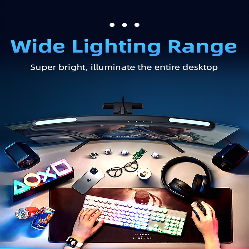 Barra de luz curvada para moni - Gaming Accessories Led avaliação e preço