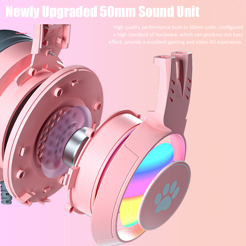 Cute Cat Ear Gaming Headphones - Gaming Setup Accessories Xbox avaliação e preço