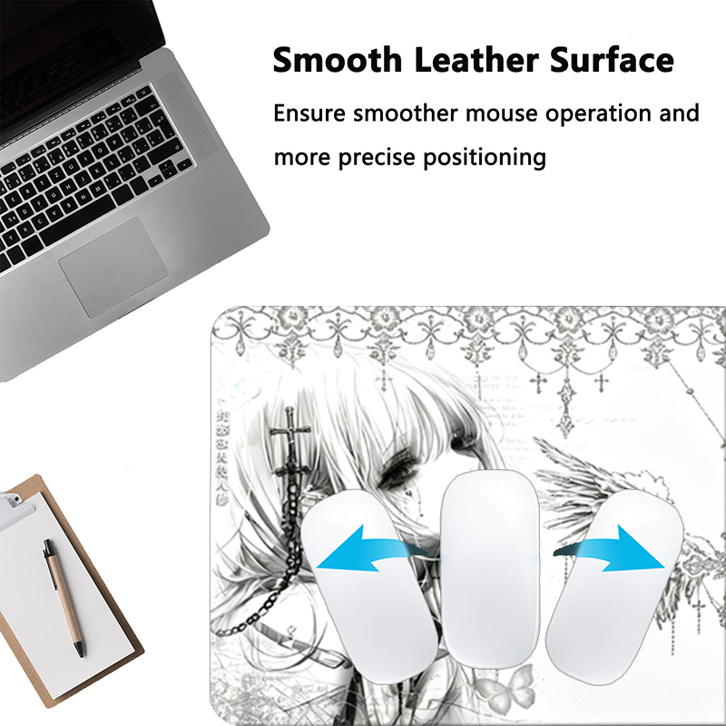 Mousepad de Couro Preto e Bran - Gaming Accessories Aesthetic avaliação e preço